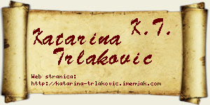 Katarina Trlaković vizit kartica